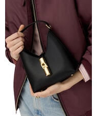 FURLA IRIDE Mini-Schultertasche aus Leder Schwarz - Damentaschen - 4