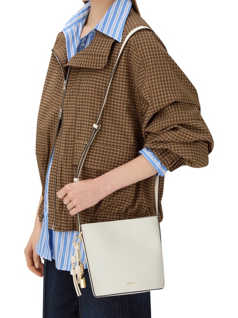 ROXIE Ares Leder-Schultertasche CREME - Damentaschen