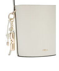 FURLA ROXIE Ares Leder-Schultertasche CREME - Damentaschen - 5