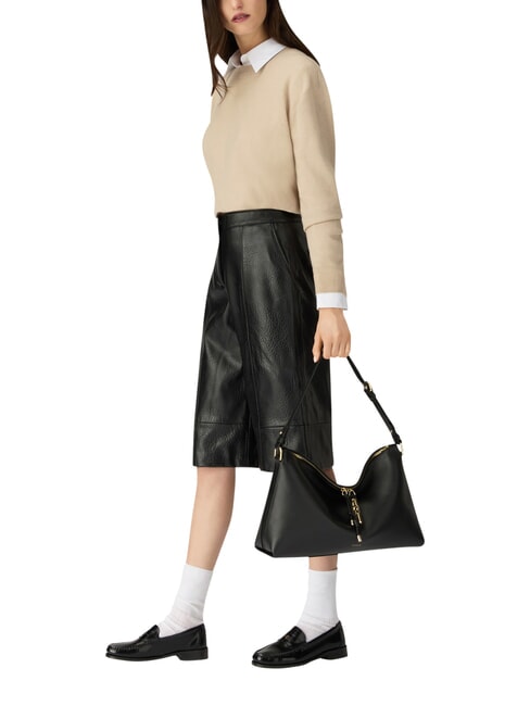 DEBBY Schultertasche, Leder Schwarz - Damentaschen