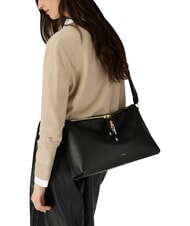 FURLA DEBBY Schultertasche, Leder Schwarz - Damentaschen - 3