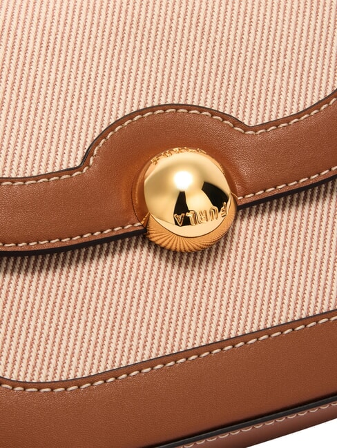 MOONLIGHT Mini-Schultertasche aus Leder Cognac-T&ouml;ne - Damentaschen