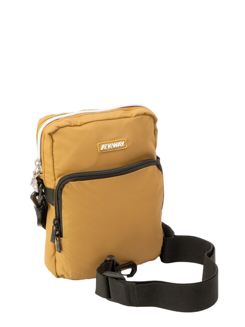 ERLOY Nylontasche mit Tasche braunes Bister - Umh&auml;ngetaschen Herren