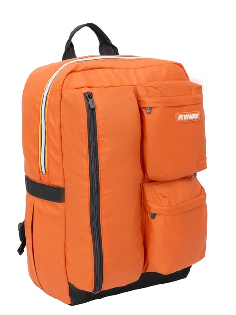 AMBERT 15,6-Zoll-Laptop-Rucksack orange-br&auml;unlich - PC-Rucks&auml;cke