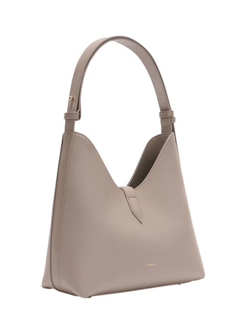 GOCCIA Schultertasche, Leder Leinen - Damentaschen