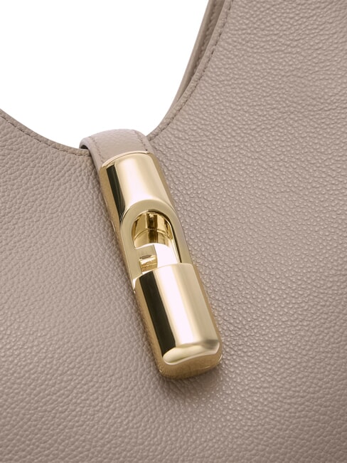 GOCCIA Schultertasche, Leder Leinen - Damentaschen