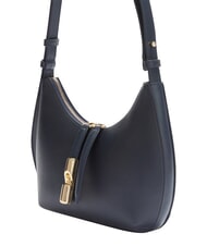 FURLA GOCCIA Umh&auml;ngetasche aus geh&auml;mmertem Leder Tintenblau - Damentaschen - 5