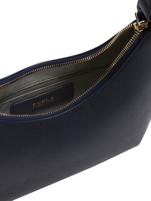 GOCCIA Umh&auml;ngetasche aus geh&auml;mmertem Leder Tintenblau - Damentaschen