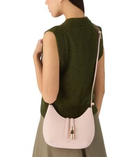 FURLA GOCCIA Umh&auml;ngetasche aus geh&auml;mmertem Leder Altrosa - Damentaschen - 5