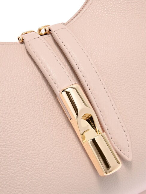 GOCCIA Umh&auml;ngetasche aus geh&auml;mmertem Leder Altrosa - Damentaschen