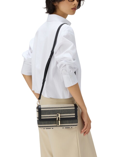 IRIDE Schultertasche, Leder Indigot&ouml;ne - Damentaschen