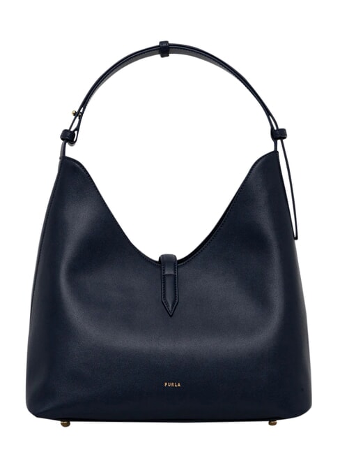 GOCCIA Umh&auml;ngetasche aus Leder Tintenblau - Damentaschen