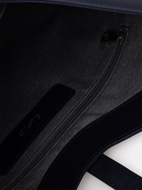 GOCCIA Umh&auml;ngetasche aus Leder Tintenblau - Damentaschen