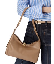 FURLA SFERA SOFT  Umh&auml;ngetasche aus Leder Toffee - Damentaschen - 3