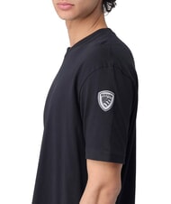 BLAUER HANSON Kurz&auml;rmeliges Baumwoll-T-Shirt Schwarz - Herren-T-Shirts - 3