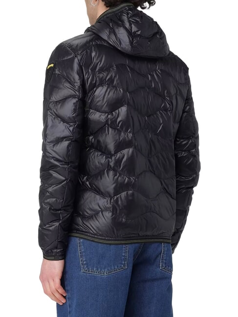 WAVE Kurze, wattierte Daunenjacke mit Kapuze Schwarz - Daunenjacken f&uuml;r Herren