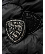 BLAUER CAMELIA Kurze, wattierte Daunenjacke mit Kapuze Schwarz - Daunenjacken f&uuml;r Damen - 4