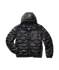 BLAUER WAVE Kurze, wattierte Daunenjacke mit Kapuze Schwarz - Daunenjacken f&uuml;r Herren - 3