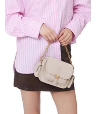 COCCINELLE CAMPUS  Mini-Umh&auml;ngetasche aus Leder LAMMLEDER WEI&szlig; - Damentaschen - 2