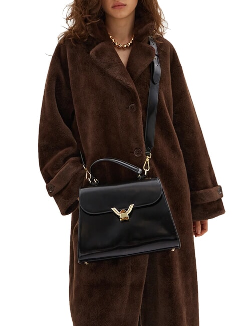 DEW SHINY CALF Handtasche mit Schulterriemen Schwarz - Damentaschen