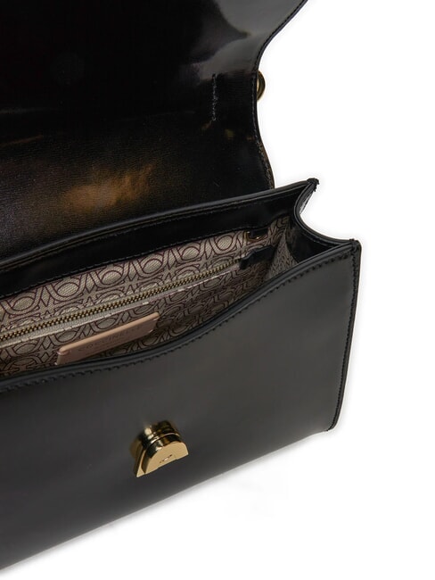 DEW SHINY CALF Handtasche mit Schulterriemen Schwarz - Damentaschen