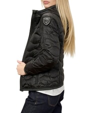 BLAUER CAMELIA Kurze, wattierte Daunenjacke mit Kapuze Schwarz - Daunenjacken f&uuml;r Damen - 3