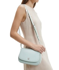 CALVIN KLEIN HARDWARE MONOGRAM Mini-Schultertasche fl&uuml;sterndes Blau - Damentaschen - 2