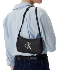 CALVIN KLEIN BOLD MONOGRAM Mini-Schultertasche Schwarz/Wei&szlig; - Damentaschen - 5