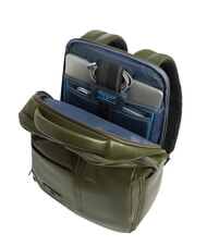 PIQUADRO RUSSEL Lederrucksack f&uuml;r 15,6"-Laptop GR&Uuml;N - PC-Rucks&auml;cke - 4