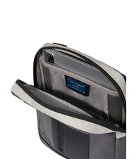 PIQUADRO BRIEF 2 iPad-Tasche aus recyceltem Stoff Grau - Umh&auml;ngetaschen Herren - 5