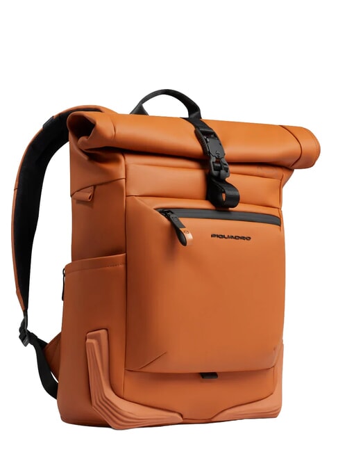 CORNER SPECIALE GOMMATO Rolltop-Rucksack f&uuml;r 15,6-Zoll-Laptop LEDER - PC-Rucks&auml;cke