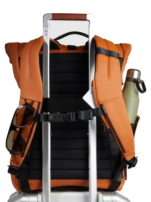 CORNER SPECIALE GOMMATO Rolltop-Rucksack f&uuml;r 15,6-Zoll-Laptop LEDER - PC-Rucks&auml;cke
