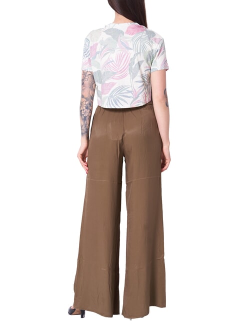 SCRIPT CROP Baumwoll-T-Shirt Schoko-Dschungel-Print - T-Shirts und Tops f&uuml;r Damen