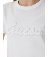 GUESS 3D SCRIPT Baumwoll-T-Shirt purwei&szlig; - T-Shirts und Tops f&uuml;r Damen - 3