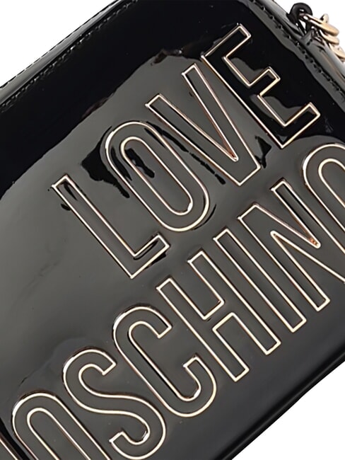 ENAMELED Schultertasche, gl&auml;nzend Schwarz - Damentaschen