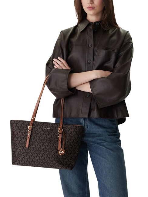 QUINN Schultertasche aus Leder Brn/Eichel - Damentaschen