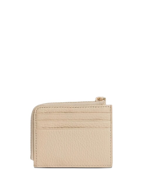 TASSEL Kartenetui mit Rei&szlig;verschluss aus geh&auml;mmertem Leder Sandmuschel - Brieftaschen Damen