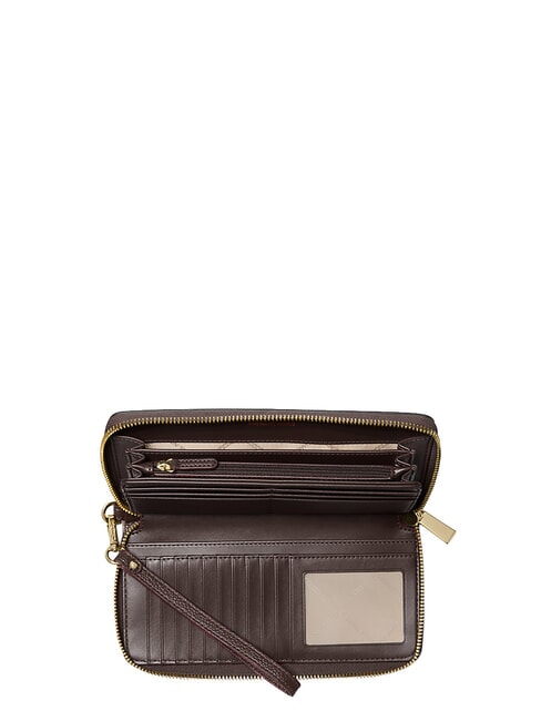 JET SET Gro&szlig;e Ledergeldb&ouml;rse mit Rei&szlig;verschluss braun - Brieftaschen Damen