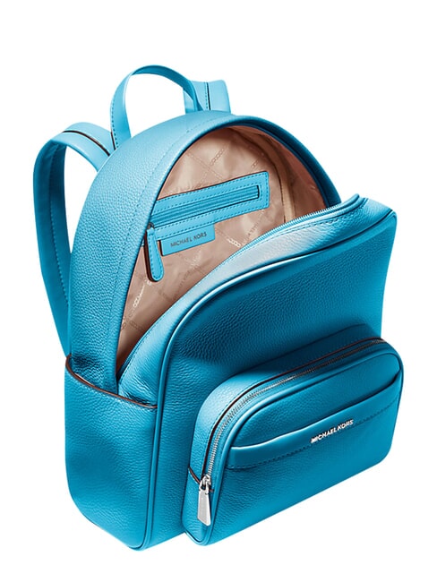 BEX Rucksack mit Vordertasche, aus Leder Santorini Blau - Damentaschen