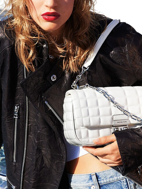 TRIBECA Schultertasche, Leder Wei&szlig; - Damentaschen