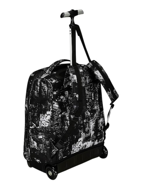 FANTASY GRS 2-r&auml;driger Trolley-Rucksack, fest Stadt schwarz - Rucks&auml;cke mit Trolleyfunktion