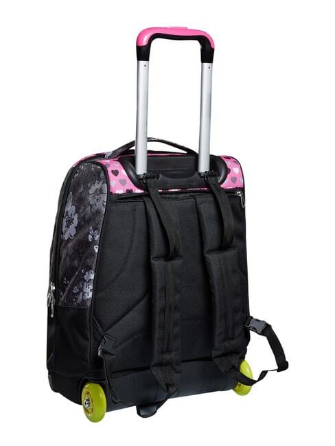 FLYING DREAMS 2-r&auml;driger Trolley-Rucksack, fest montiert Schwarz - Rucks&auml;cke mit Trolleyfunktion