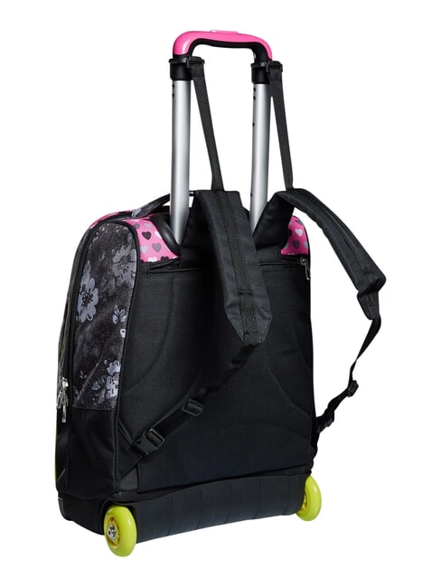 FLYING DREAMS 2-r&auml;driger Trolley-Rucksack, fest montiert Schwarz - Rucks&auml;cke mit Trolleyfunktion