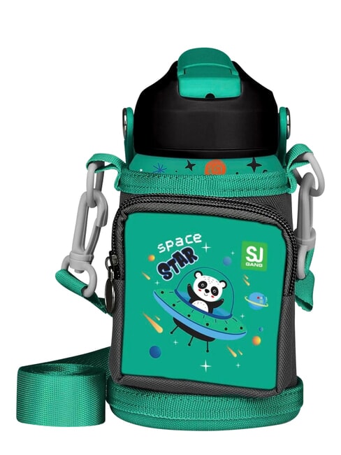 SJ Wasserflasche mit geformtem Verschluss fluo / gr&uuml;n - Thermosflaschen