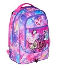 SJGANG TINYPATCH GIRL 3-r&auml;driger Trolley-Rucksack, abnehmbar SCHWARZ GESTREIFTER WALD - Rucks&auml;cke mit Trolleyfunktion - 3