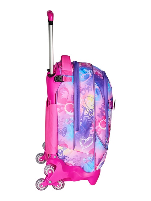 TINYPATCH GIRL 3-r&auml;driger Trolley-Rucksack, abnehmbar SCHWARZ GESTREIFTER WALD - Rucks&auml;cke mit Trolleyfunktion