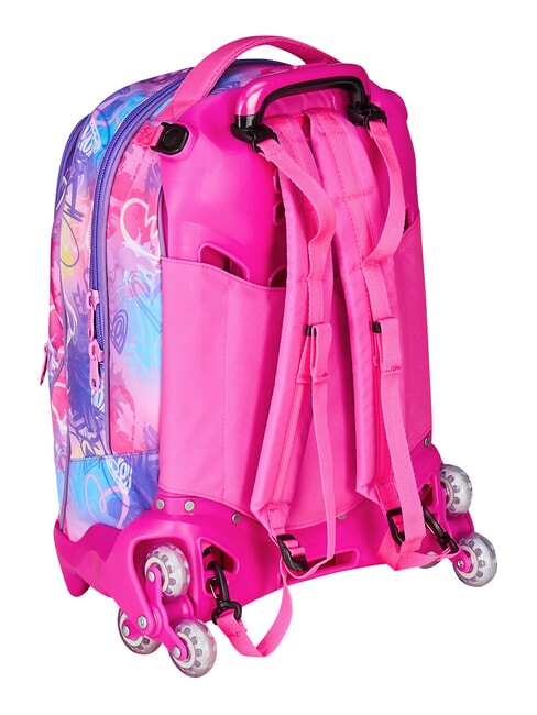 TINYPATCH GIRL 3-r&auml;driger Trolley-Rucksack, abnehmbar SCHWARZ GESTREIFTER WALD - Rucks&auml;cke mit Trolleyfunktion