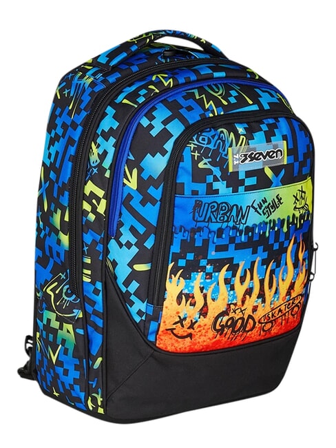 SCRIBBLED FLAME Abnehmbarer 2-Rad-Trolley-Rucksack KIEFERNNADEL - Rucks&auml;cke mit Trolleyfunktion