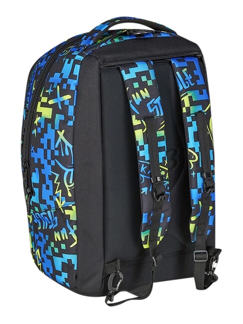 SCRIBBLED FLAME Abnehmbarer 2-Rad-Trolley-Rucksack KIEFERNNADEL - Rucks&auml;cke mit Trolleyfunktion