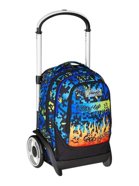 SCRIBBLED FLAME Abnehmbarer 2-Rad-Trolley-Rucksack KIEFERNNADEL - Rucks&auml;cke mit Trolleyfunktion